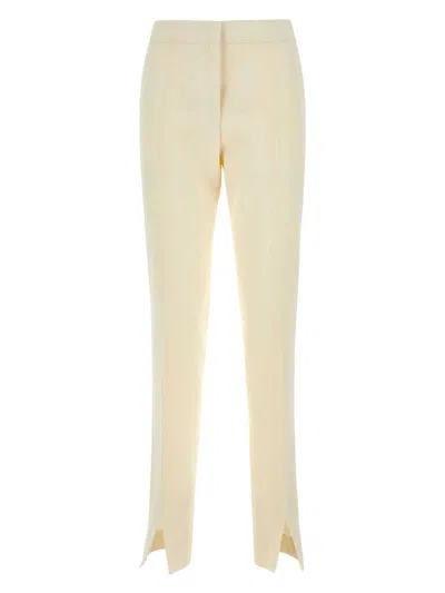 JIL SANDER WOMEN'S IVORY VISCOSE BLEND PANT