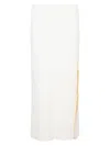 Jil Sander Ivory Viscose Blend Skirt In White