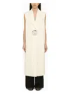 Jil Sander Women's Ivory Viscose Blend Vest