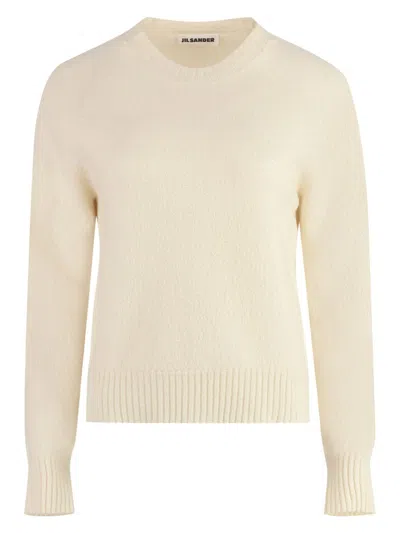 Jil Sander Women's Ivory Wool Sweater