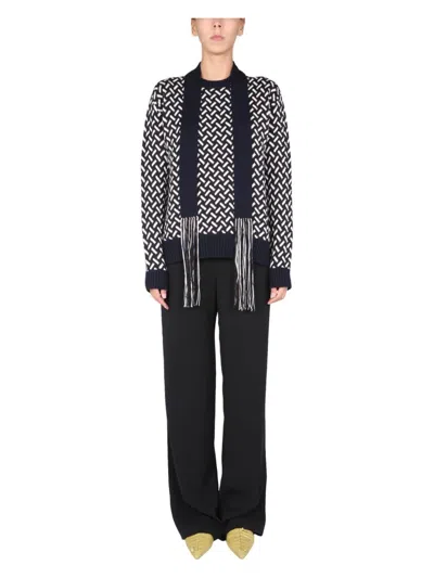 JIL SANDER WOMEN'S JACQUARD SWEATER | SIZE 36 | JSWT752301