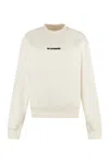 Jil Sander Ivory Cotton Sweatshirt In Nude & Neutrals