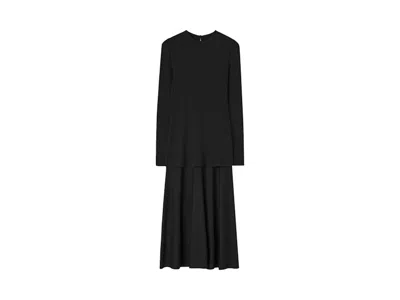 Pre-owned Jil Sander Women's  Crewneck Dress In Black