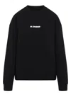 Jil Sander Logo-print Long-sleeved Sweatshirt In Black
