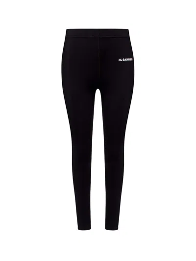 Pre-owned Jil Sander Women's  Woman Nylon Leggings In Black