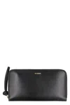 Jil Sander Knot-detail Leather Purse In Black
