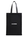 Jil Sander Large Rectangular Tote Bag With Dual Handles In Black