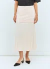 Jil Sander Layered Maxi A-line Skirt In Pink