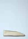 Jil Sander Women Leather Ballerina Flats In Neutral