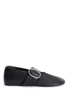 Jil Sander Smooth Leather Ballerinas In Black