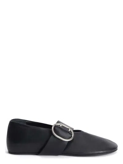 JIL SANDER WOMEN'S LEATHER BALLET FLATS