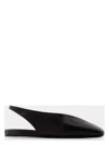 Jil Sander Leather Ballet Flats In Black