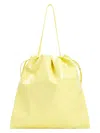 Jil Sander Yellow Leather Bucket Bag In Yellow