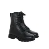 Jil Sander Women's Leather Combat Boots In Black In Black