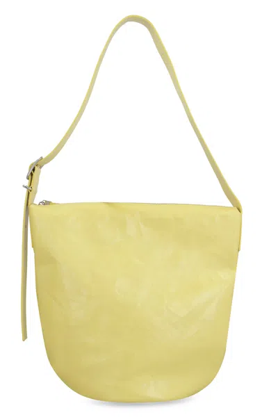 Jil Sander Leather Crossbody Bag In Yellow