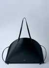 Jil Sander Schultertasche Curve Medium Aus Leder In Black