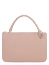Jil Sander Leather Clutch With Removable Strap In Pink