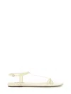 Jil Sander 10mm Leather T-bar Sandals In Cream