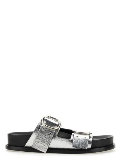 JIL SANDER WOMEN'S LEATHER SANDAL WITH BUCKLE