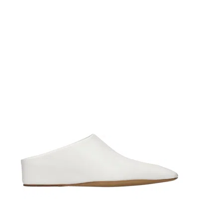 Jil Sander Women's Leather Sandals And Clogs White