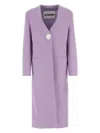 Jil Sander Women's Lilac Cashmere Coat In Purple
