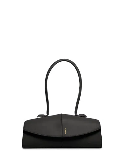 Jil Sander Women's Linea Leather Shoulder Bag In Black