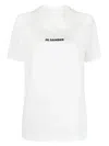 Jil Sander White T-shirt With Contrasting Logo Print In White