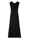 Jil Sander Women's Long Dress With Black Ruffles