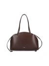 Jil Sander Logo Printed Drawstring Shoulder Bag In Brown