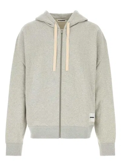 JIL SANDER WOMEN'S MELANGE COTTON SWEATSHIRT