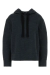 Jil Sander Melange Dark Grey Wool Blend Sweatshirt In Gray