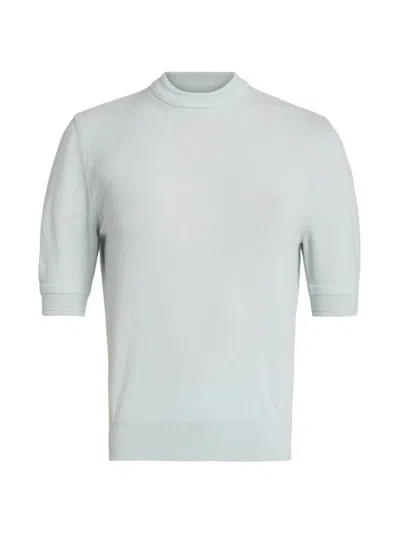 Jil Sander Women's Merino Wool Short-sleeve Sweater In Blue