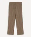 Jil Sander Women's Micro Check Wool Canvas Tailored Trousers In Multi