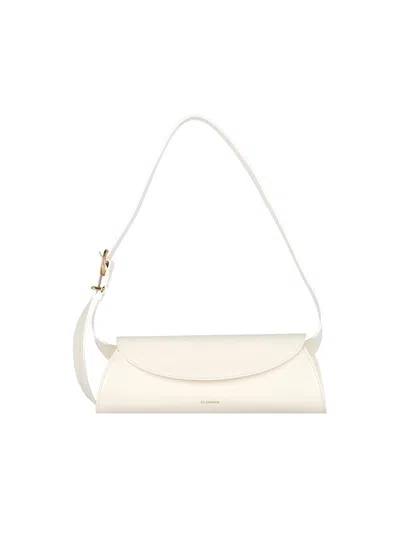 Jil Sander Women's Mini Leather Shoulder Bag In White