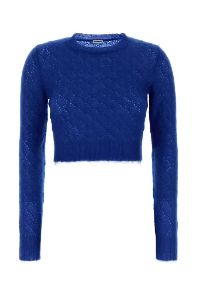Jil Sander Women's Mohair-blend Silk Sweater In Blue