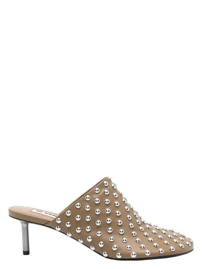 JIL SANDER WOMEN'S MULE TACHUELAS-TACON METAL VERDE | SIZE IT 39 | J15WP0165P8173702