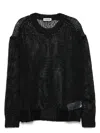 Jil Sander Open-knit Sweater In Black