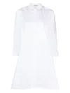 Jil Sander A-line Shirt Dress In White