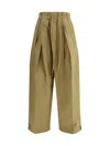 Jil Sander Pleated Detail Drawstring Trousers In Brown