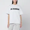 Jil Sander Light Grey Oversized T-shirt With Logo Print In Gray
