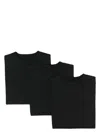 Jil Sander Confezione Da 3 T-shirt In Cotone Con Etichetta Logo In Black