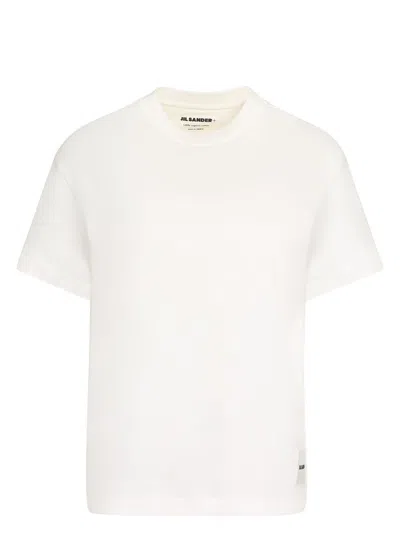 JIL SANDER WOMEN'S PACK 3 MC T-SHIRTS WITH LOGO PATCH