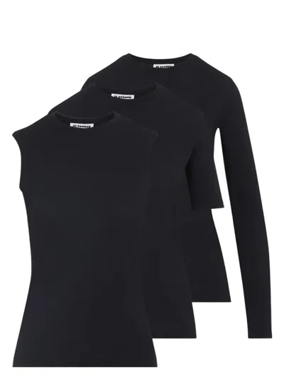 Jil Sander Women's Pack Tres Camisetas Top In Black