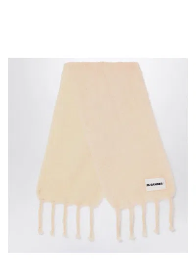 JIL SANDER WOMEN'S PALE MOHAIR BLEND SCARF