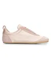 Jil Sander Etage Satin And Suede Low-top Sneakers In Pink