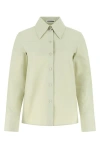 Jil Sander Pastel Green Poplin Oversize Shirt In Green