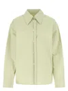 Jil Sander Pastel Green Poplin Oversize Shirt In Yellow