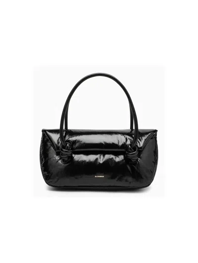 Jil Sander Women's Patent Leather Small Shoulder Bag In Black