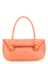 Jil Sander Peach Pink Leather Small Knot Handle Handbag
