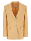 Jil Sander Women's Peach Viscose Blend Oversize Blazer